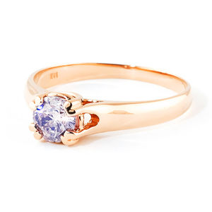 14K. GOLD SOLITAIRE RING WITH 0.75 CT. J-K. SI-2 DIAMOND (Rose Gold)